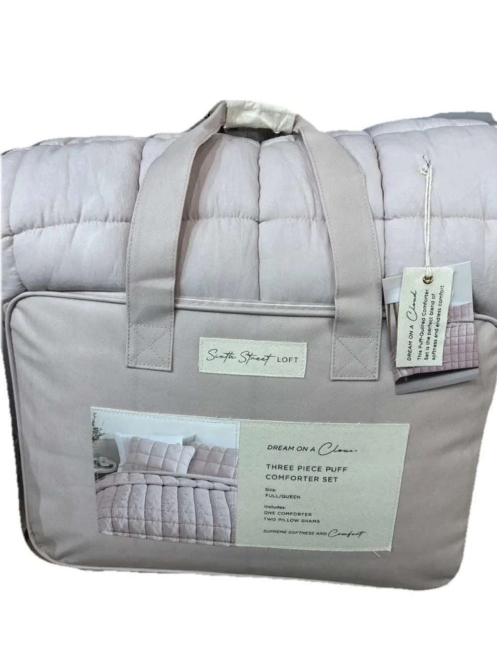 Sixth Street Loft Sheer Nude 3 Piece Full/Queen Comforter Set 90”x90”